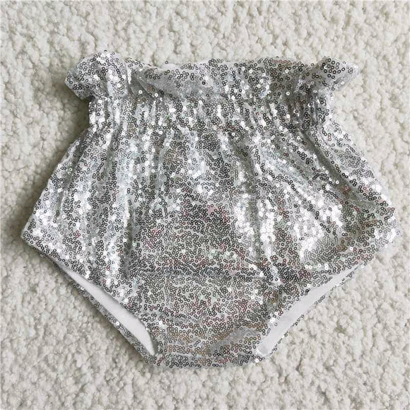silver Sequined bummies