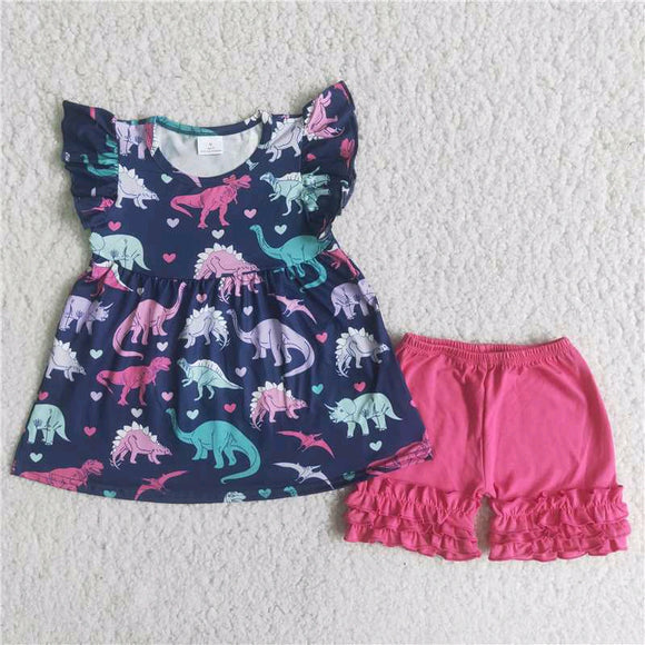 Valentine's Day dinosaur Girl's Summer outfits