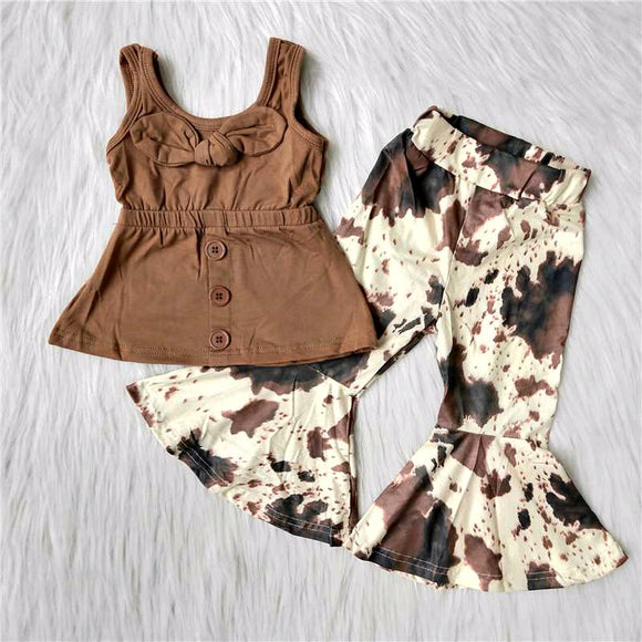 summer girl brown clothing short sleeve  trouser outfits