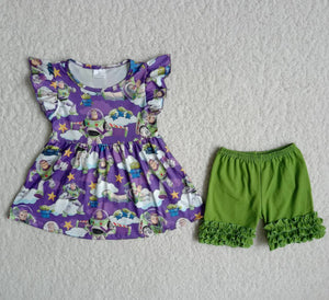 purple and green Girl's Summer outfits