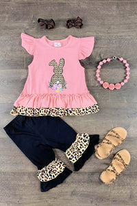Easter pink girl cropped trousers clothing  outfits