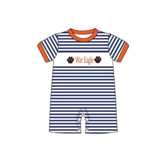 MOQ 3 Custom style  War Eagle boys romper