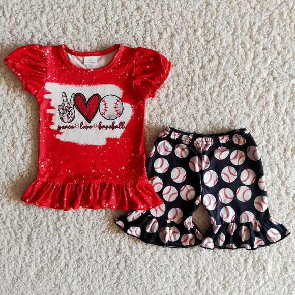 red baseball Girl's Summer outfits