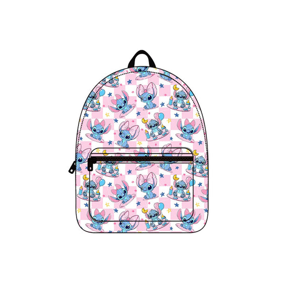 Pink plaid koala girls backpack