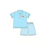Aqua mouse balloon polo shirt shorts boys summer clothes