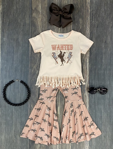 western cow boy tassel girls clothing