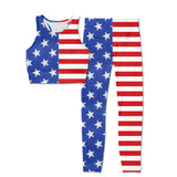 Stars stripe 2 pcs 4th of july adult women yoga clothes