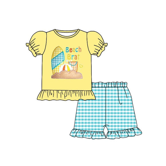 GSSO0583--pre order summer yellow girls outfits