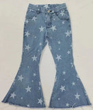 new style star blue Denim bell bottoms