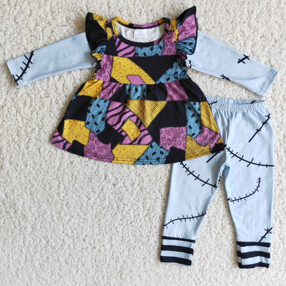 blue girls clothing long sleeve outfits