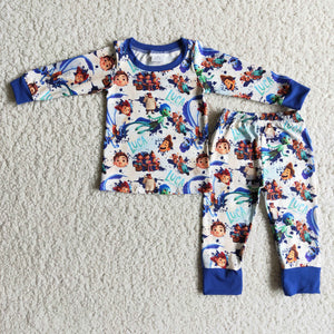 blue  boys clothing pajamas outfits