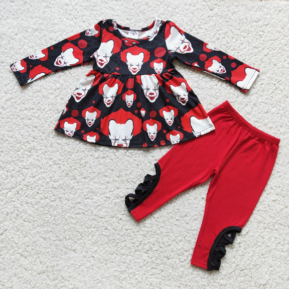 Halloween red girls clothing long sleeve outfits