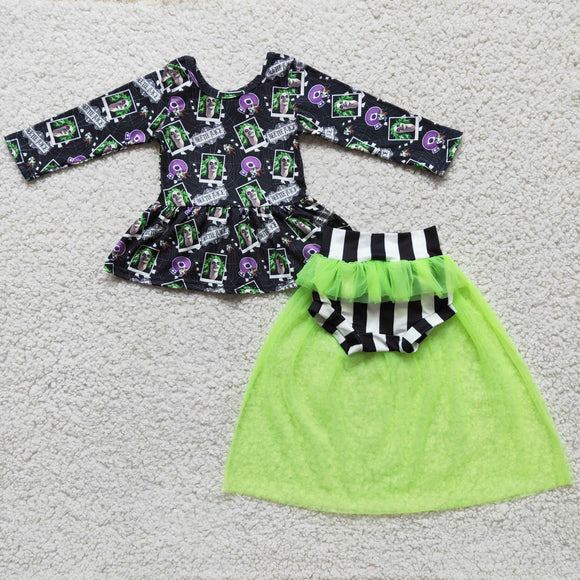 Halloween girls clothing green tulle outfits