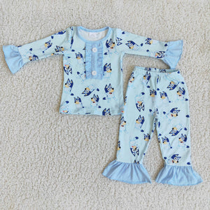 blue girls clothing pajamas outfits