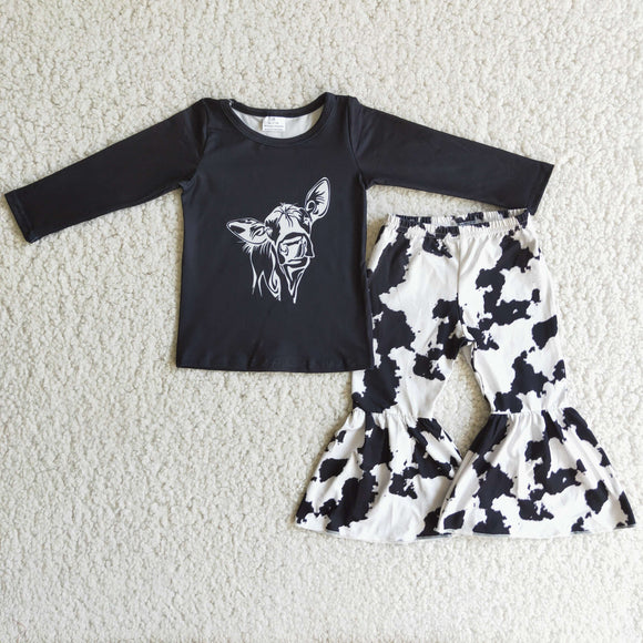 Black girls clothing  outfits cow print
