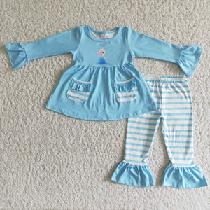 blue princess girls clothing  outfits