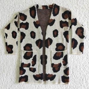 new Leopard print white coat