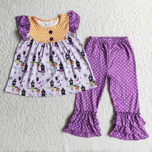 Halloween  print girls clothing  outfits