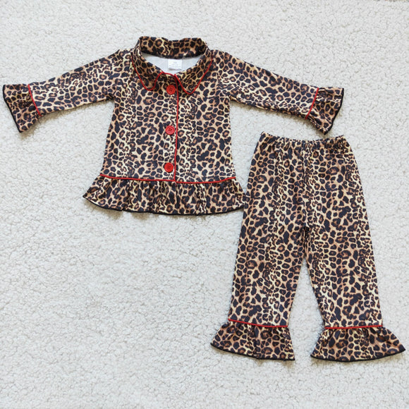 Leopard print pajamas for girls