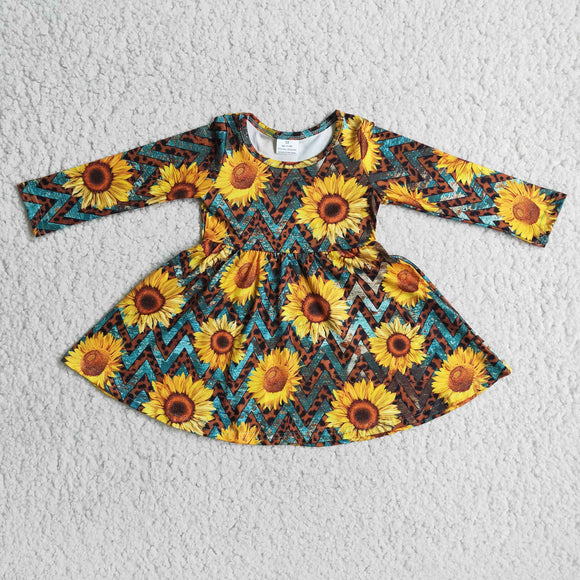 sunflower  print dress