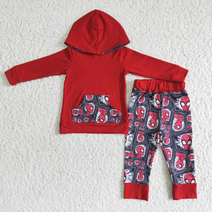 Boy's RED hoodie outfits