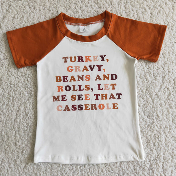 Turkey print girl's T-shirt