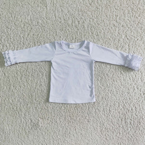 White long-sleeved top for girls