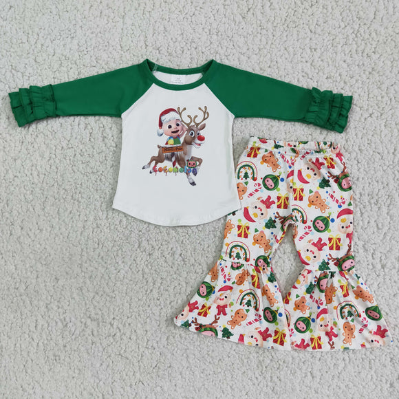 Christmas green girls clothing  outfits