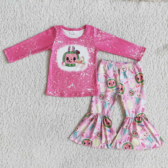 cartoon pink girls clothing  outfits