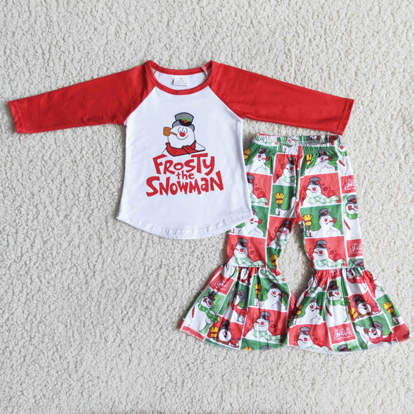 Snowman red girls clothing  outfits