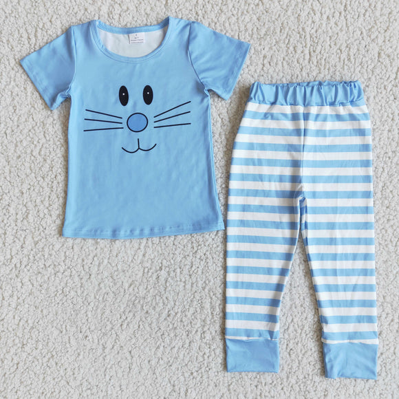 Easter blue boy pajamas clothing  outfits