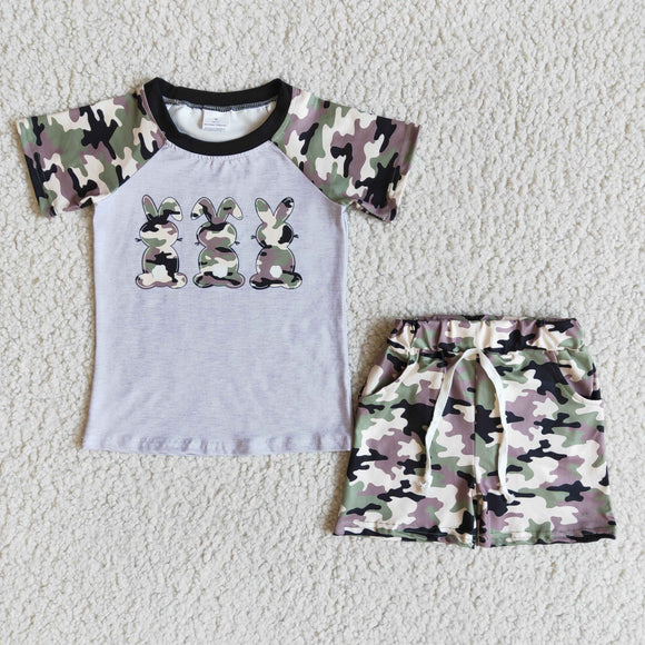 Easter camouflage boy's  print Summer outfits