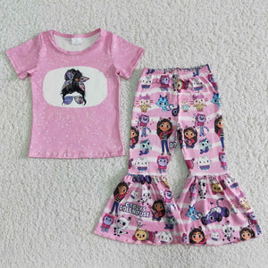 girls clothing pink cute sleeve outfits
