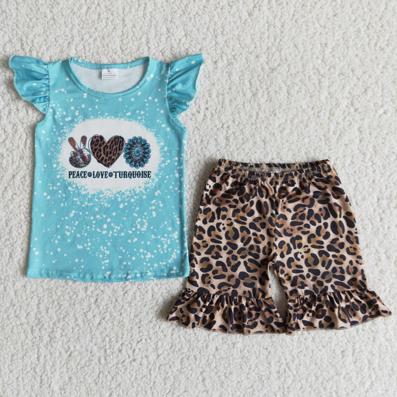 A15-2 blue print  leopard girl outfits