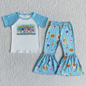 cartoon blue girls clothing  outfits