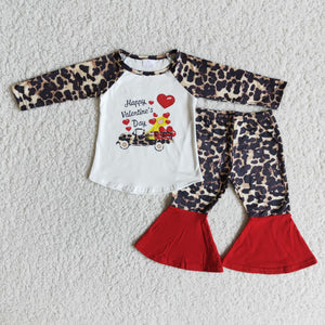 Valentine's Day girl outfits leopard print