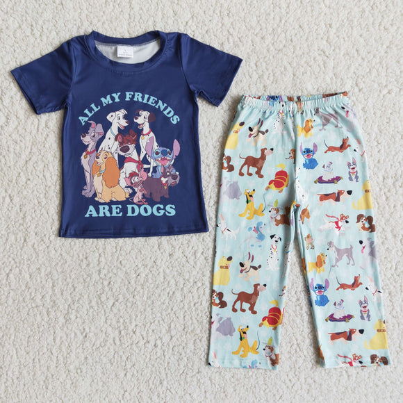 blue dog cartoon clothing  outfits