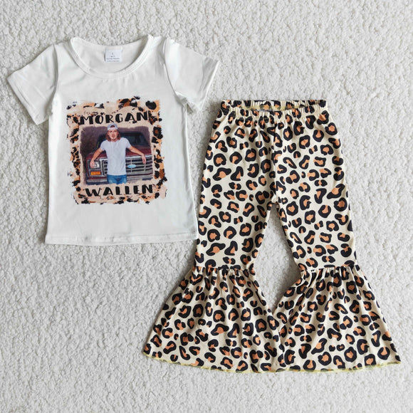 white top +leopard pant girl clothing  outfits