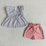 grey+pink Girl's Summer outfits