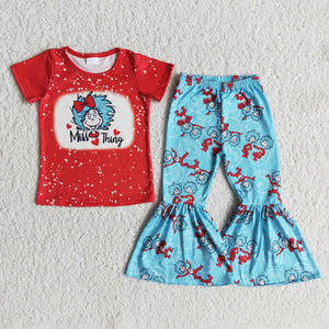 MISS THING red+blue cartoon clothing  outfits