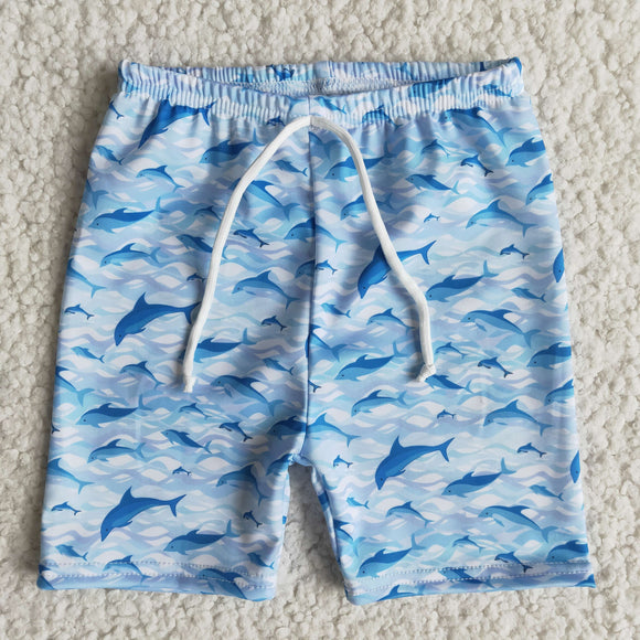 blue shark Summer swimming trunks
