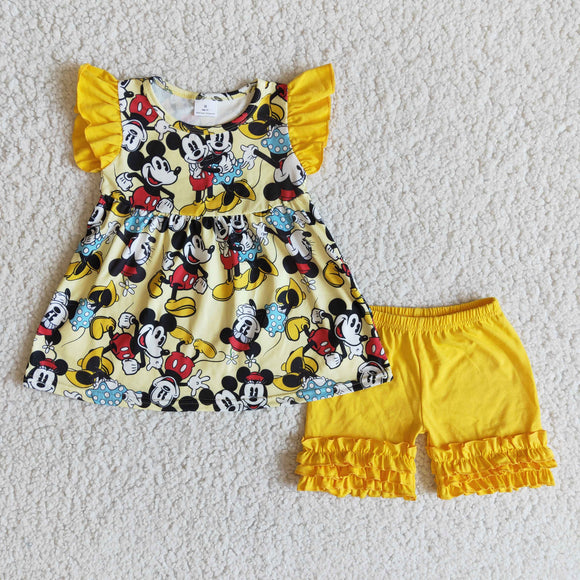cartoon yellow Girl's Summer outfits