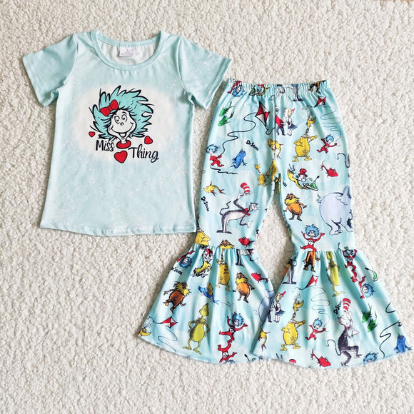 BLUE CARTOON MISS clothing  outfits