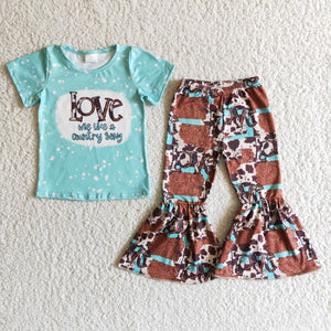 blue "love" girl clothing  outfits