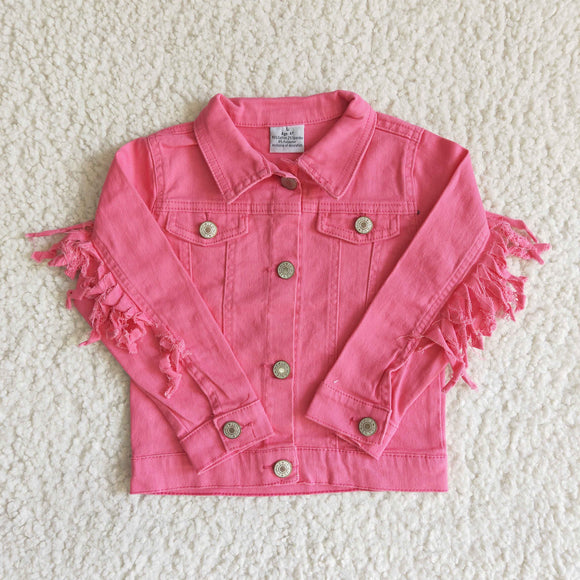 Bright denim for fall fashion--pink