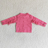 Bright denim for fall fashion--pink