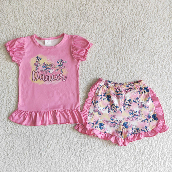 dance pink girl's Summer outfits