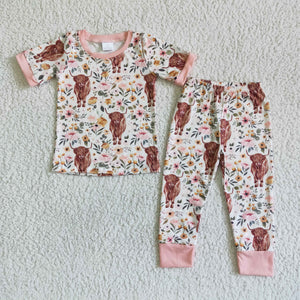 pink cow girl pajamas outfits