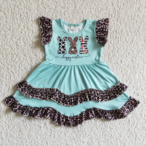 Easter leopard girl dress
