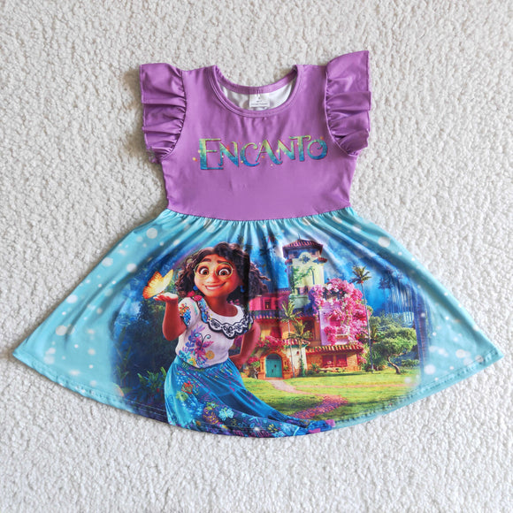 Best-selling purple girl dress